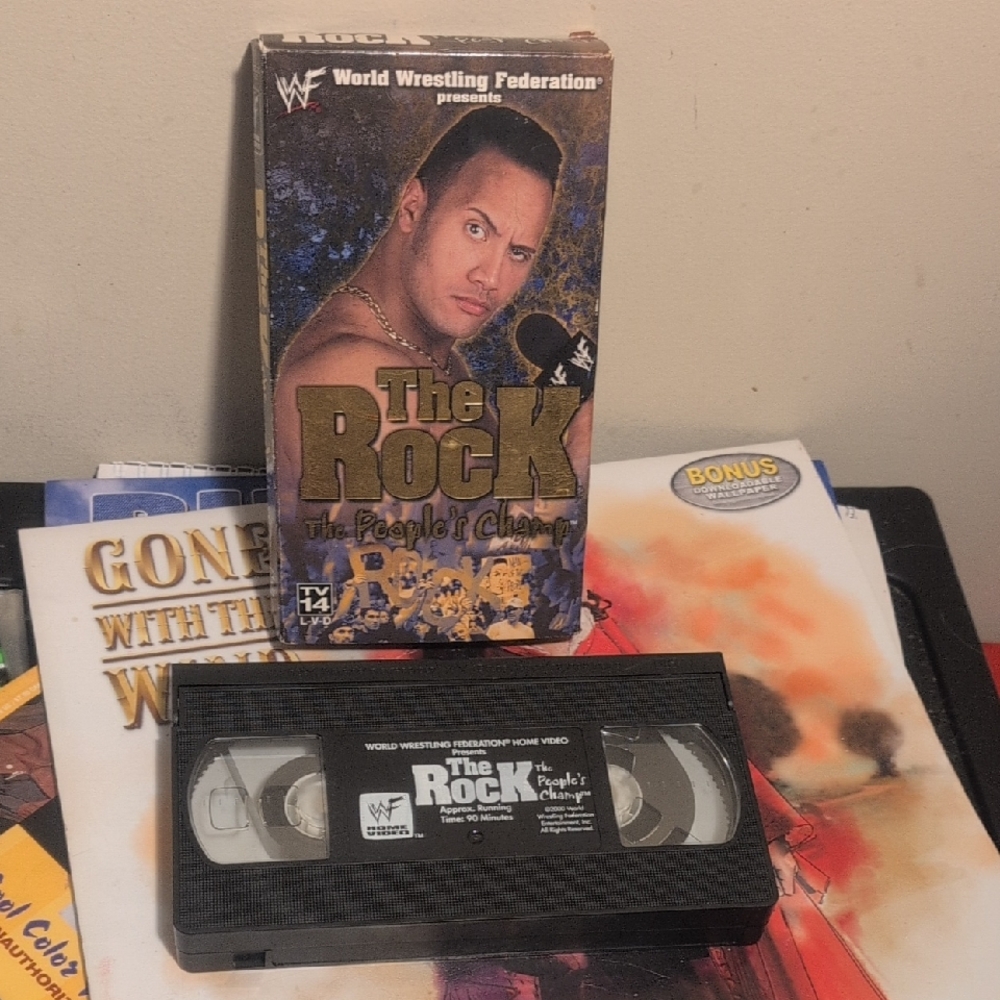 SALE WWE WWF The Rock The People's Champ VHS Tape 2000 Y2K Wrestling Sports